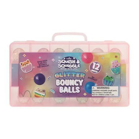 Toy Mania Squish & Squiggle Bouncy Balls 12-Pack