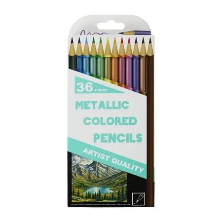 Metallic Colored Pencils 36-Pack