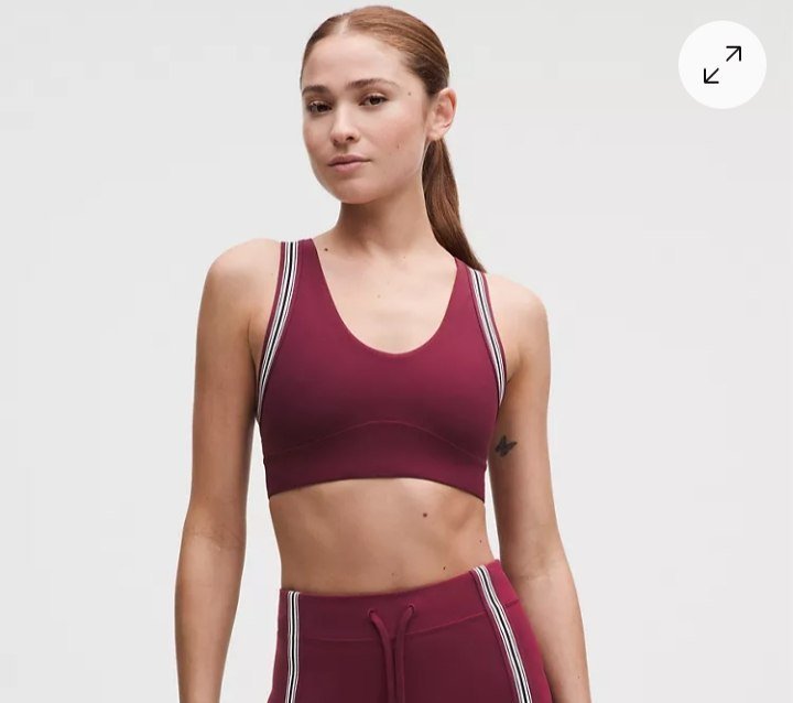 Groove Yoga Bra Light Support, B/C Cup Striped Trim
