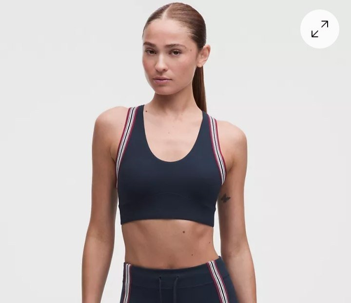 Groove Yoga Bra Light Support, B/C Cup Striped Trim