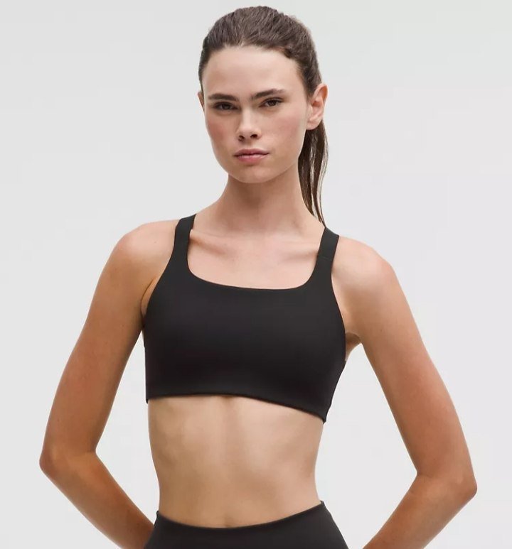 Ultralu Square-Neck Workout Bra Medium Support, B/C Cup