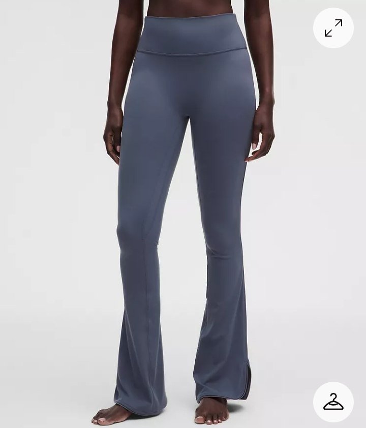 Nulu Satiny-Trim High-Rise Flared Pant