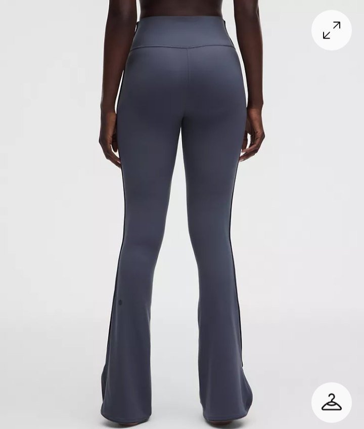 Nulu Satiny-Trim High-Rise Flared Pant