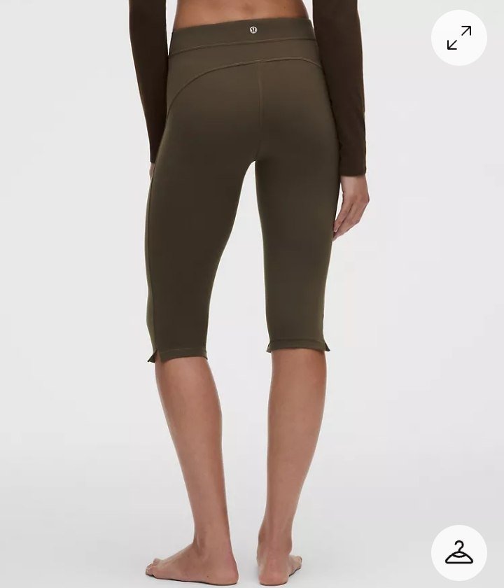 Groove High-Rise Notched-Hem Crop 15"