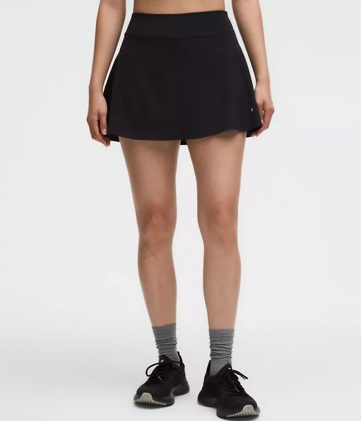 Lightweight High-Rise Tennis Skirt Stitched Logo