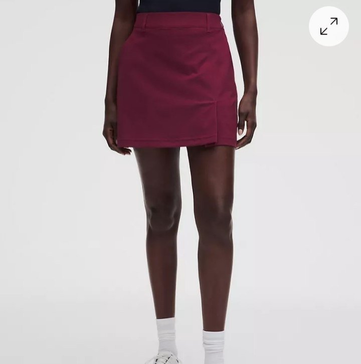Stretch Twill Front Pleat Golf Skirt Embroidered Logo