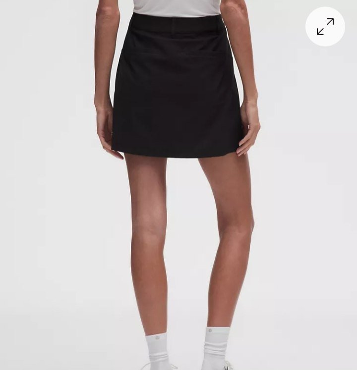 Stretch Twill Front Pleat Golf Skirt Embroidered Logo