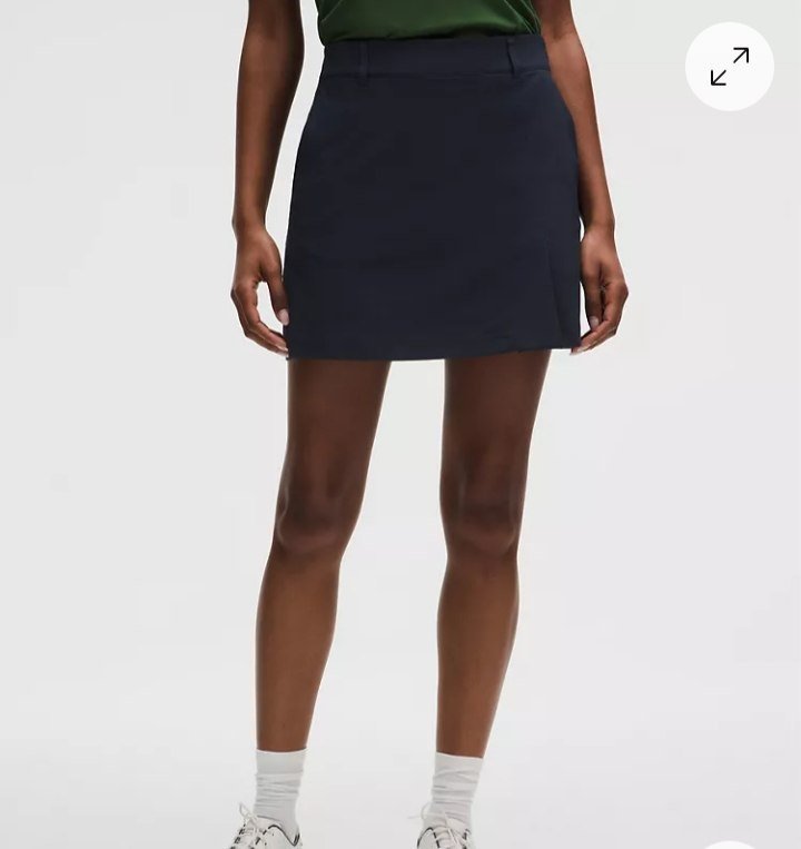 Stretch Twill Front Pleat Golf Skirt Embroidered Logo