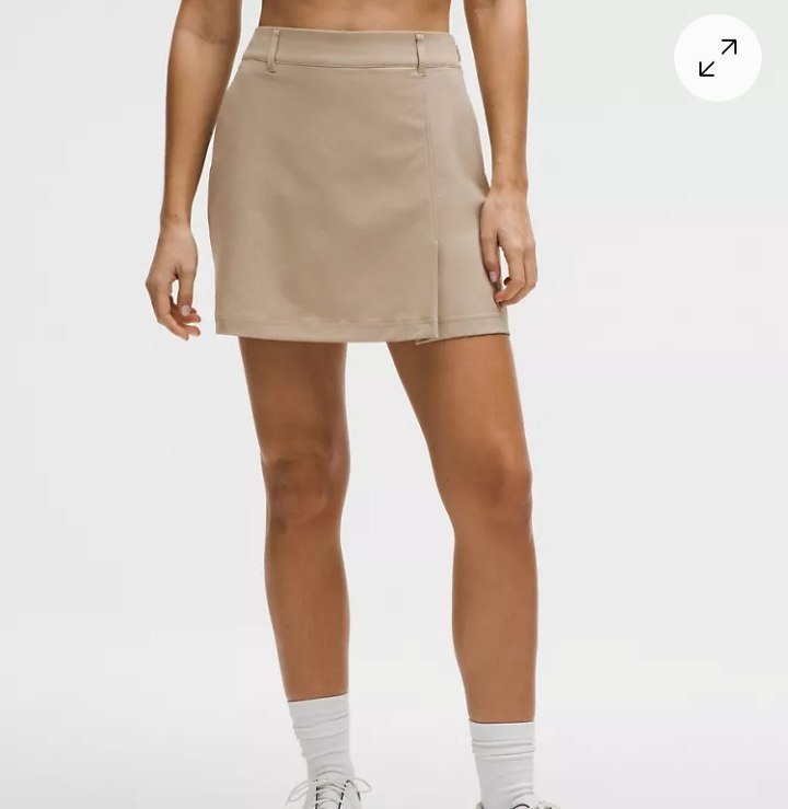 Stretch Twill Front Pleat Golf Skirt Embroidered Logo
