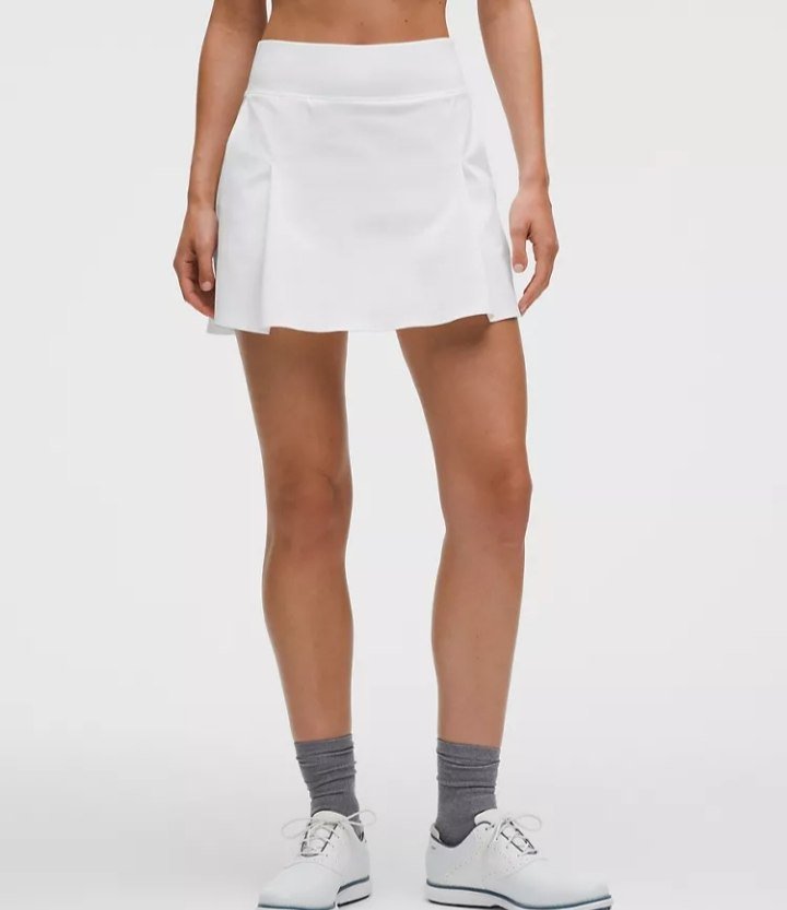 Top-Stitched Pleated Golf Skirt