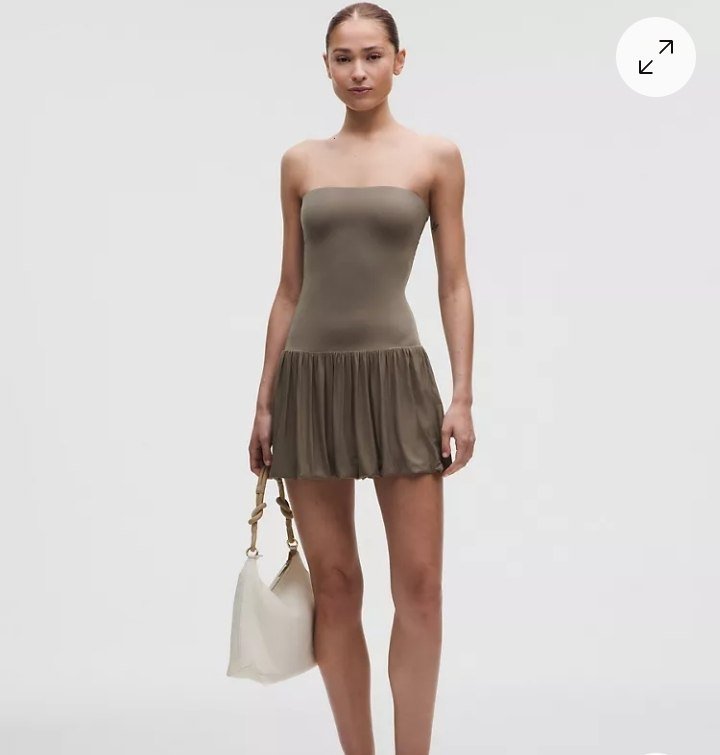 2-in-1 Bubble-Hem Mini Dress