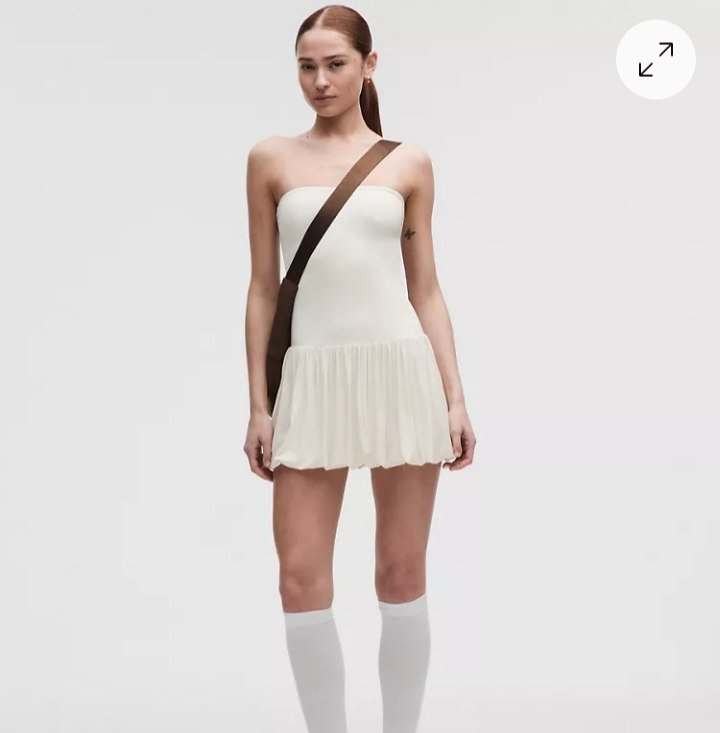 2-in-1 Bubble-Hem Mini Dress