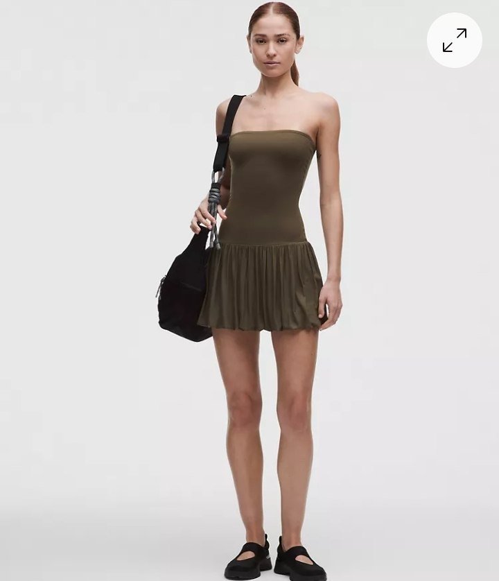 2-in-1 Bubble-Hem Mini Dress