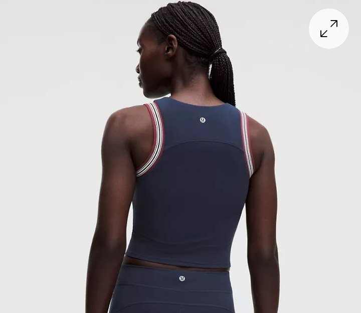 Groove High-Neck Tank Top Stripe Trim