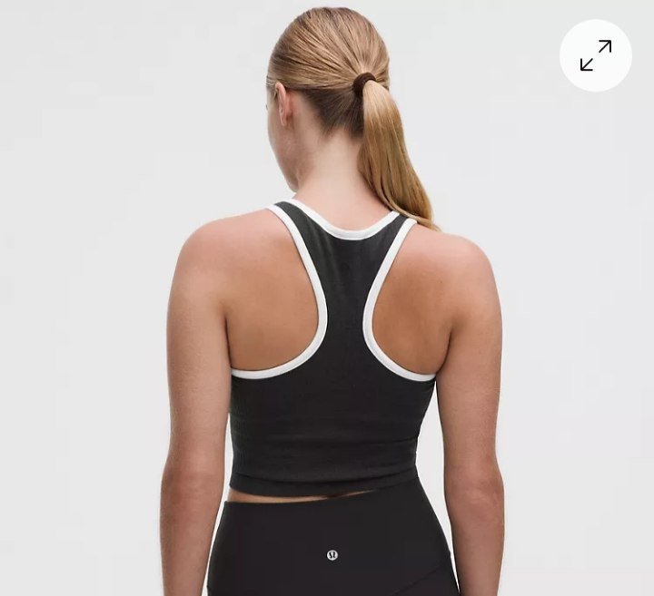 Ebb to Street Cropped Racerback Tank Top Contrast