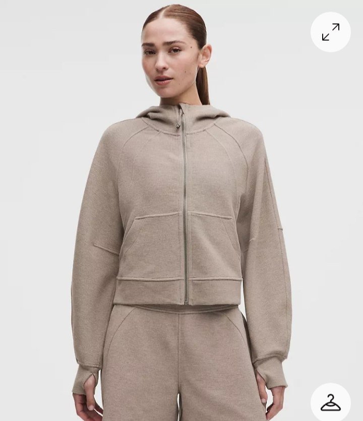 Scuba Oversized Full-Zip Hoodie Waffle