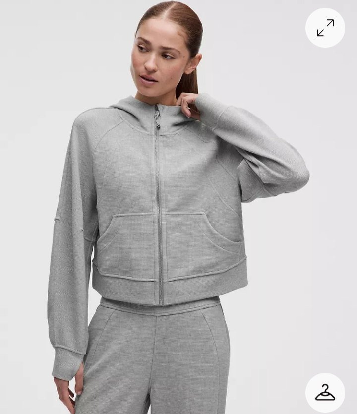 Scuba Oversized Full-Zip Hoodie Waffle