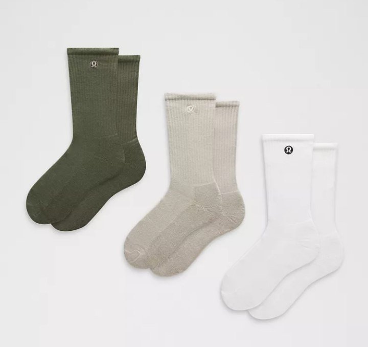 Unisex Daily Essential Crew Socks 3 Pack