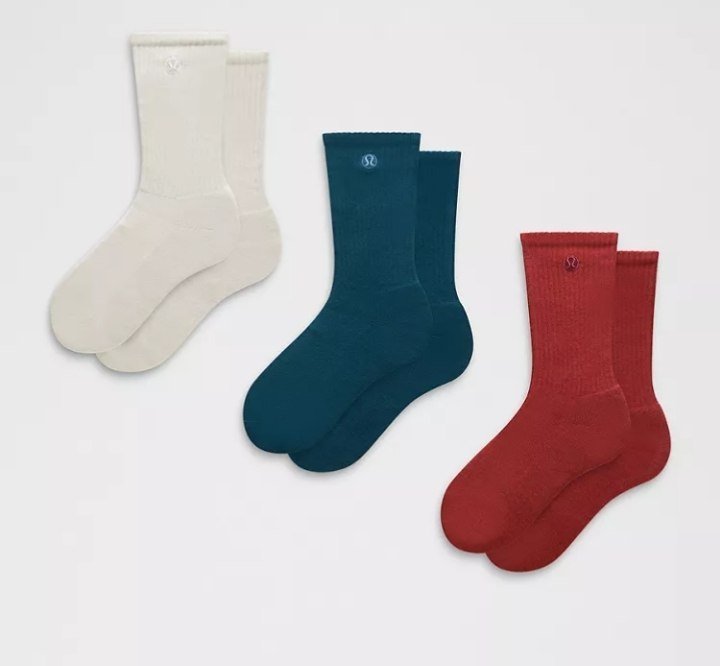 Unisex Daily Essential Crew Socks 3 Pack