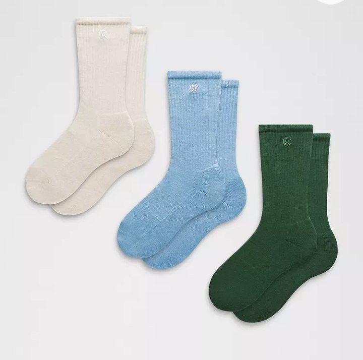 Unisex Daily Essential Crew Socks 3 Pack