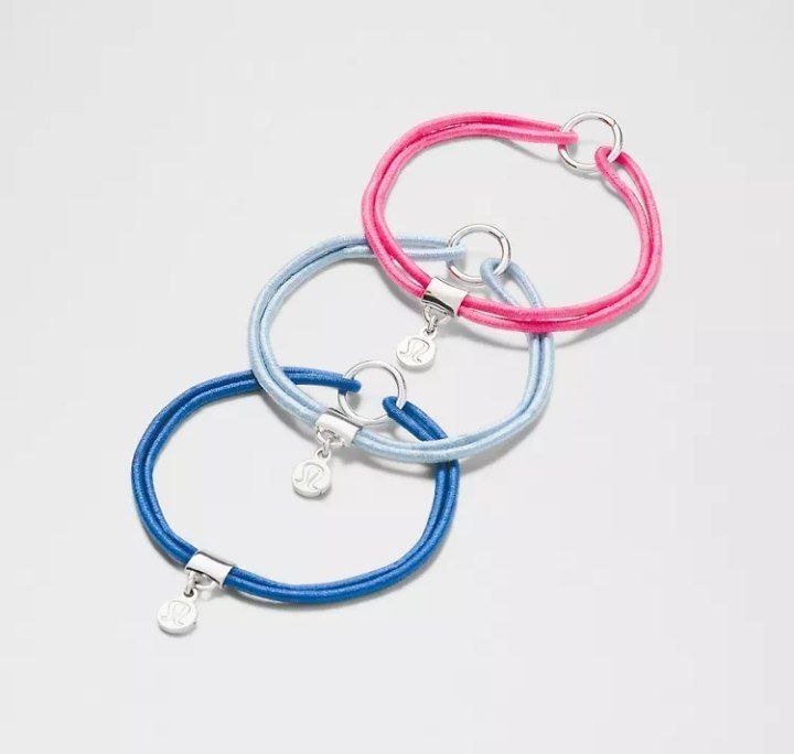 Logo Bead Hair Ties 3 Pack