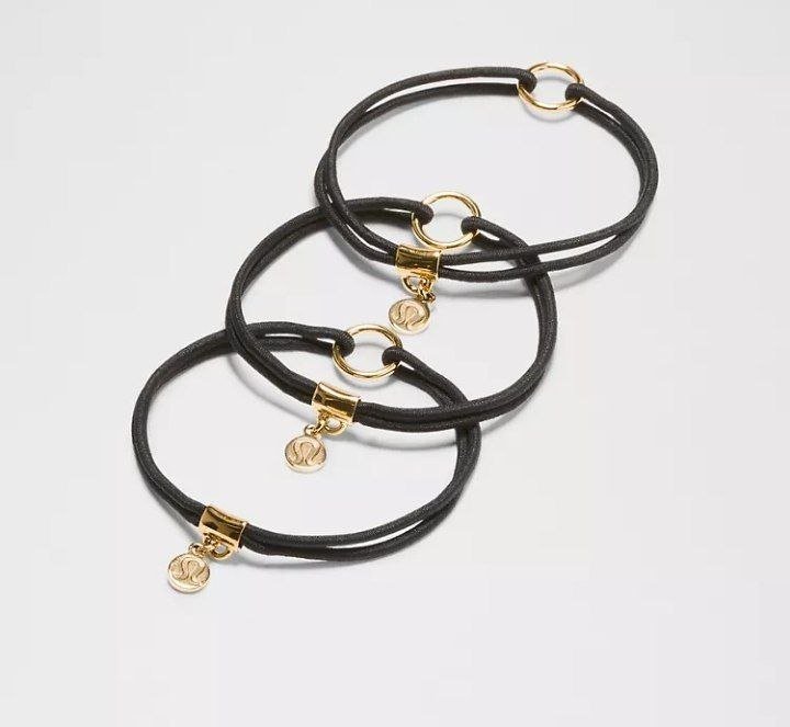 Logo Bead Hair Ties 3 Pack