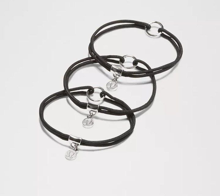 Logo Bead Hair Ties 3 Pack