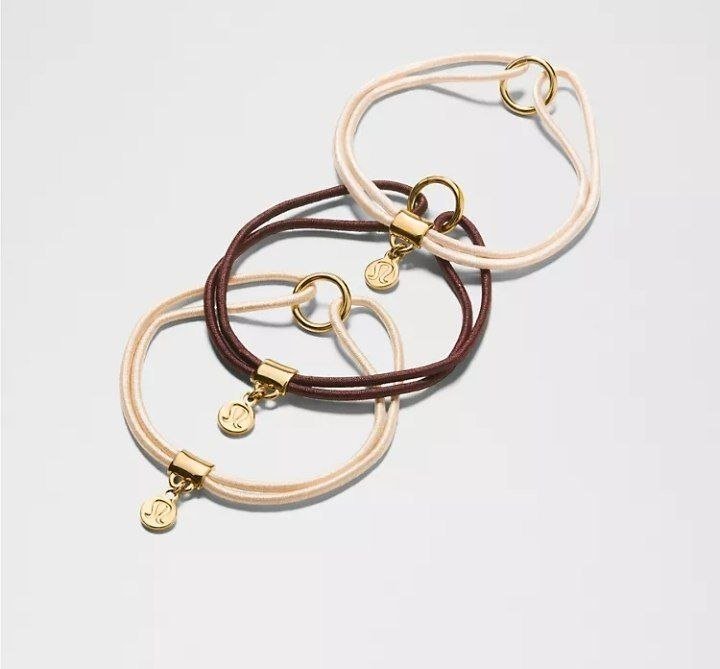 Logo Bead Hair Ties 3 Pack