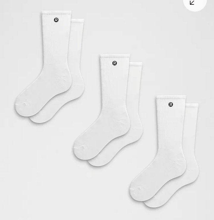 Unisex Daily Essential Crew Socks 3 Pack