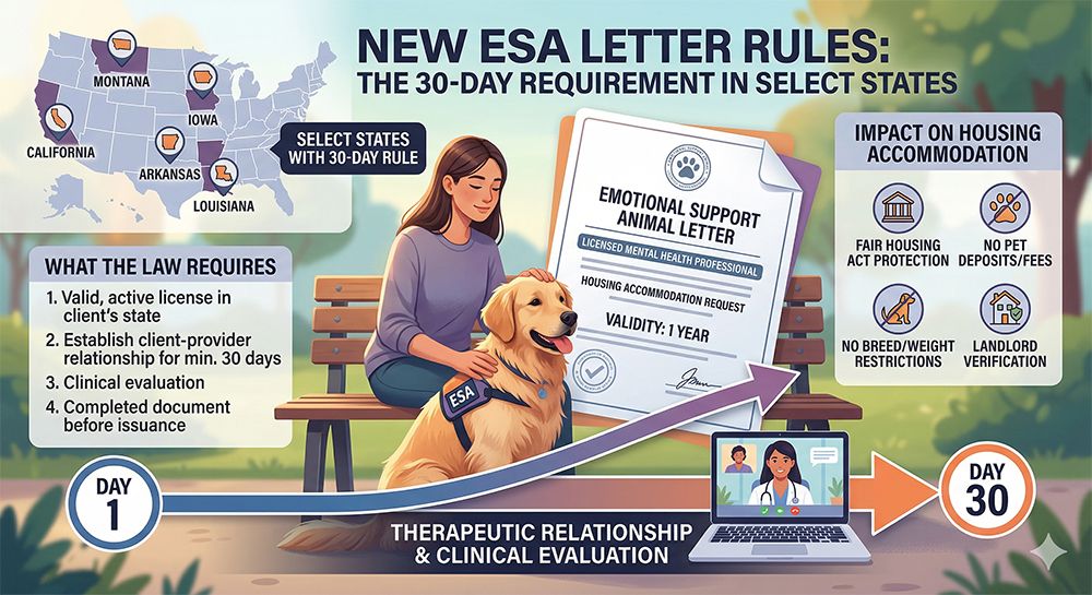 What is the New 30-Day Emotional Support Dog ESA Letter Rule?