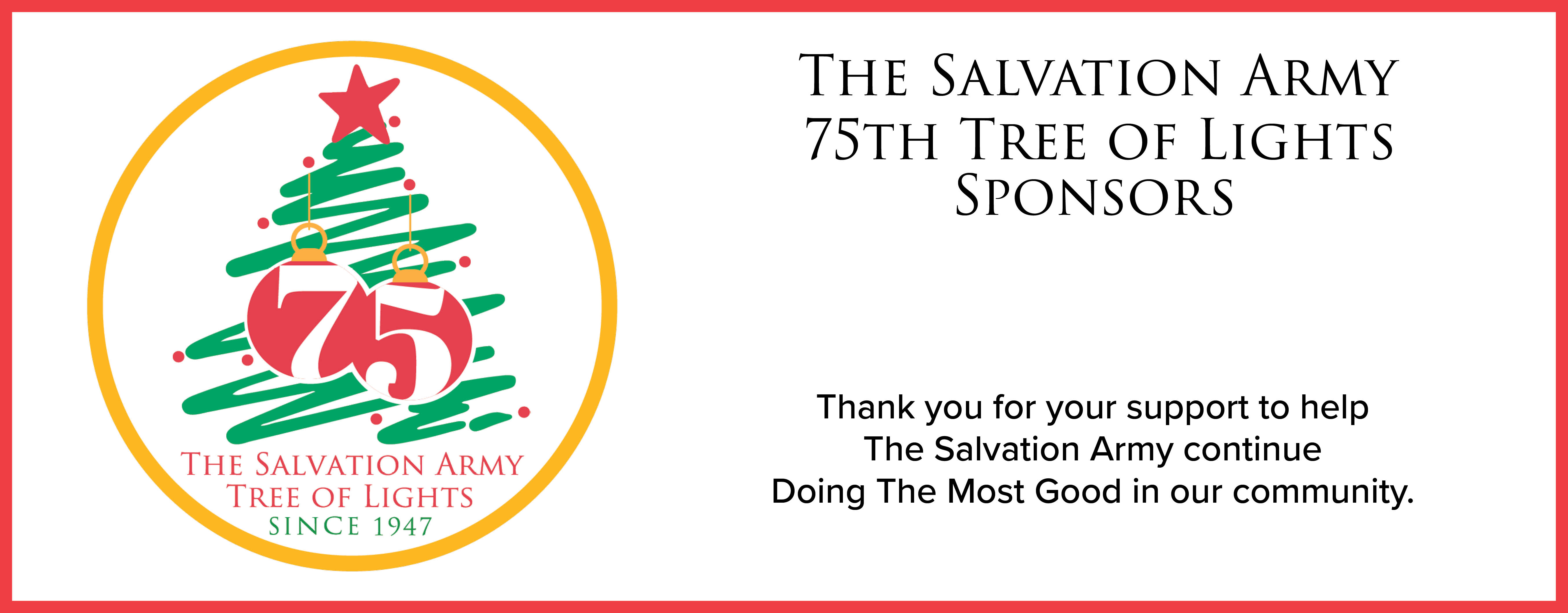 The Salvation Army 75th Tree of Lights Sponsors - The Salvation Army ...