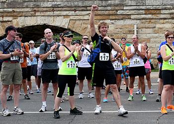 MOST Amazing Race top fundraiser David Hilden celebrates