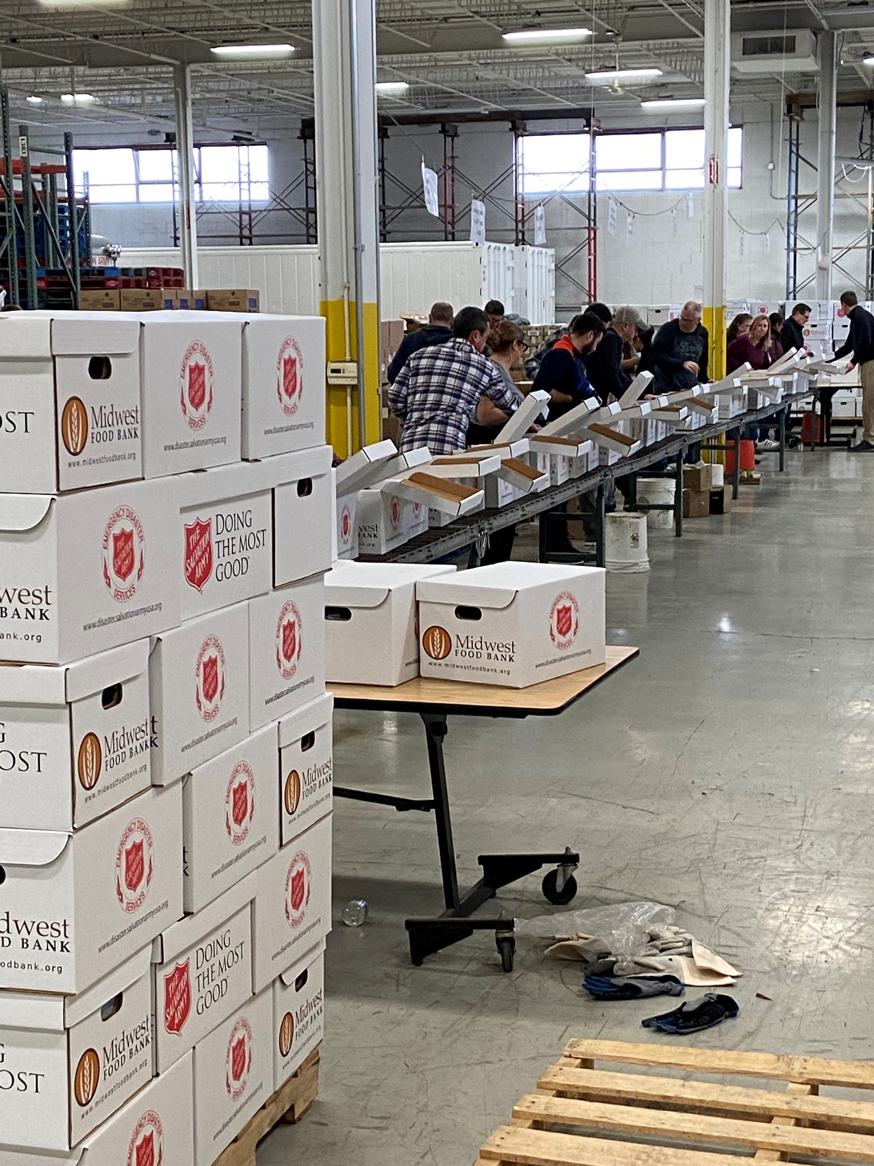 The Salvation Army Staff and Volunteers Pack Nearly 12,000 Food Boxes