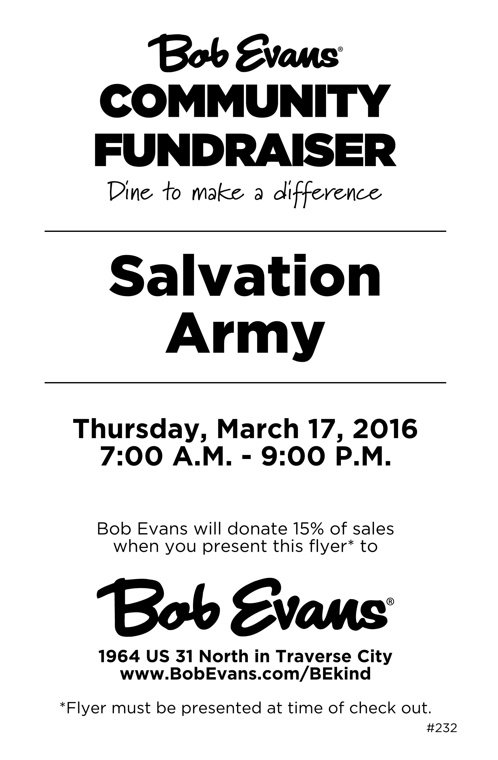31 fundraiser flyer
