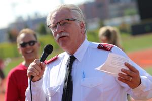 Colonel Robert Thomson, Salvation Army Northern Division Commander, speaks at The MOST Amazing Race