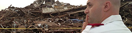 Salvation Army Worker Surveying Tornado Damage