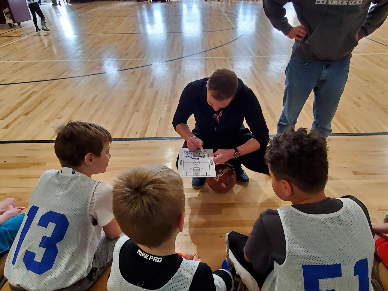 Coach drawing up a play