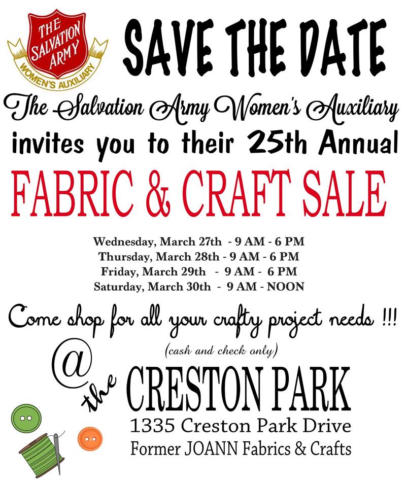The Salvation Army Women's Auxiliary Fabric and Craft Sale Image