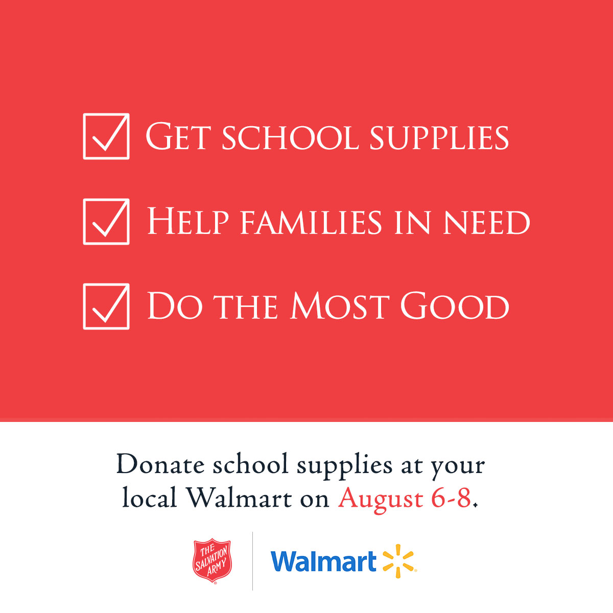 The Salvation Army Teams Up with Walmart to “Stuff the Bus” with School