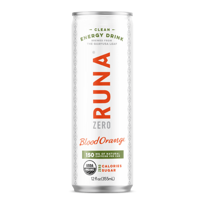 RUNA ZERO Organic Clean Energy Drink from the Guayusa Leaf, Blood Orange, Calorie Free & Sugar Free, 12 Ounce (Pack of 12) : Grocery & Gourmet Food