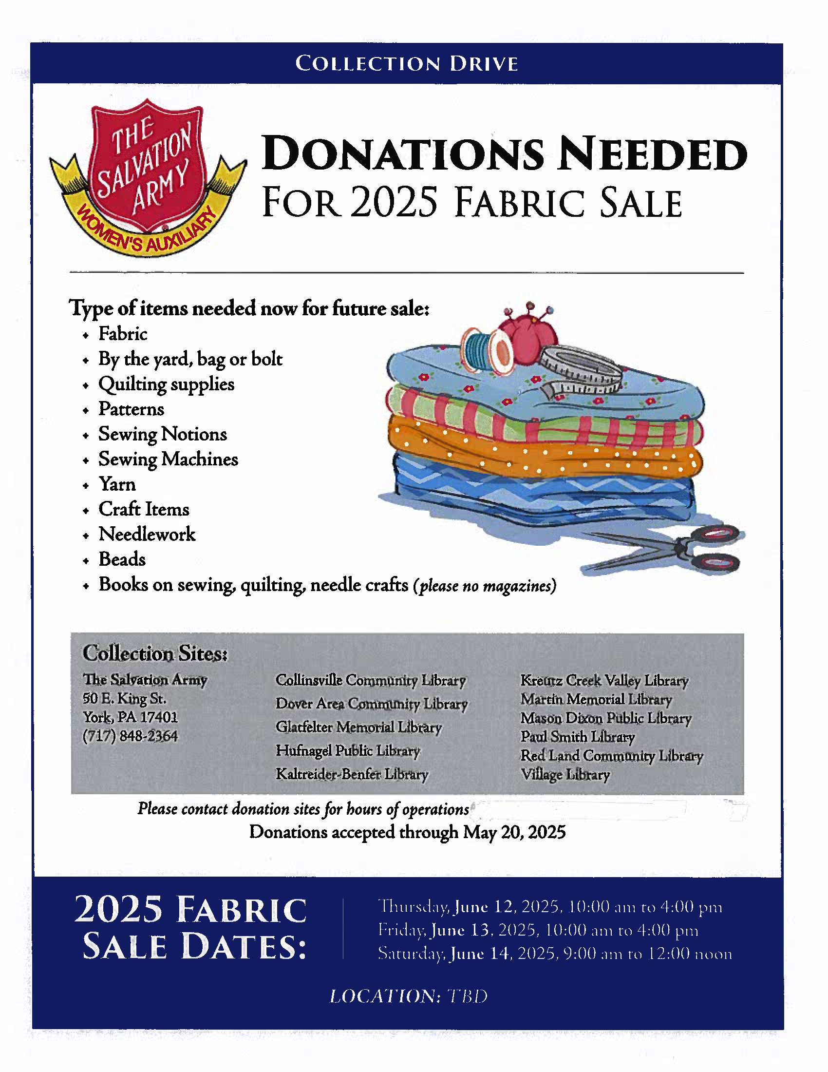 2025 Fabric Fair Collection Drive Image