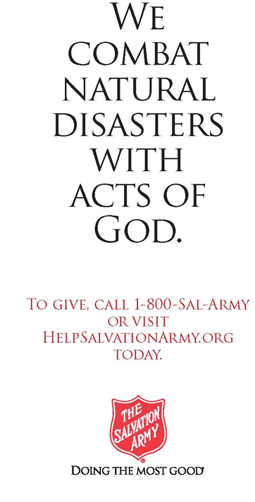 We combat natural disasters with acts of God