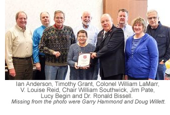 At a recent meeting of The Salvation Army Advisory Board, a special presentation of an Appreciation Award was presented to Old Orchard Beach Assistant Town Manager, V. Louise Reid, for her service to The Salvation Army