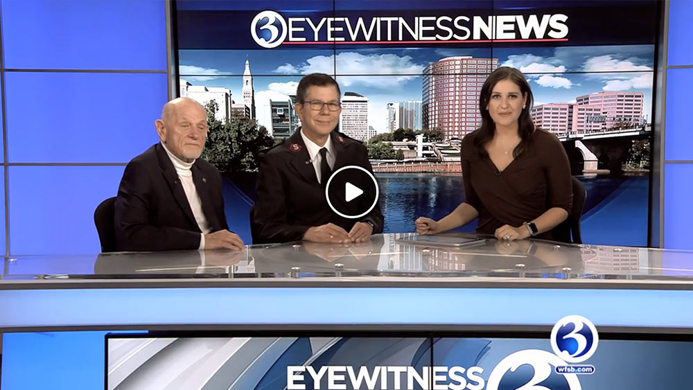 Salvation Army ringing bells this Christamas.  Raising money.