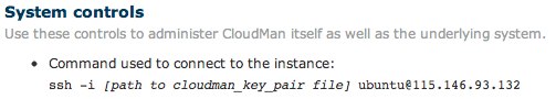 ssh command ssh command on the Admin page