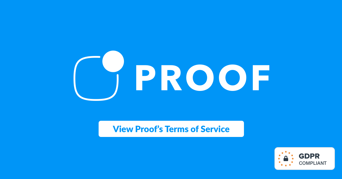 Proof Terms And Conditions - 