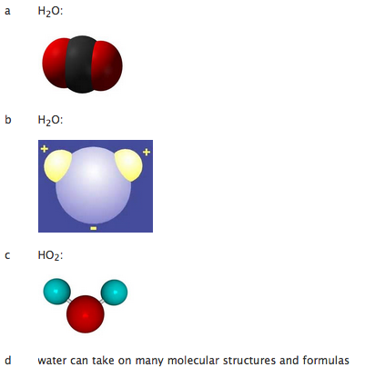 what is the proper chemical formula and model for water enotes what is the chemical formula for water