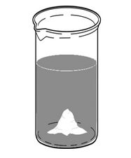 While stirring a beaker of water, a student adds sugar until no more