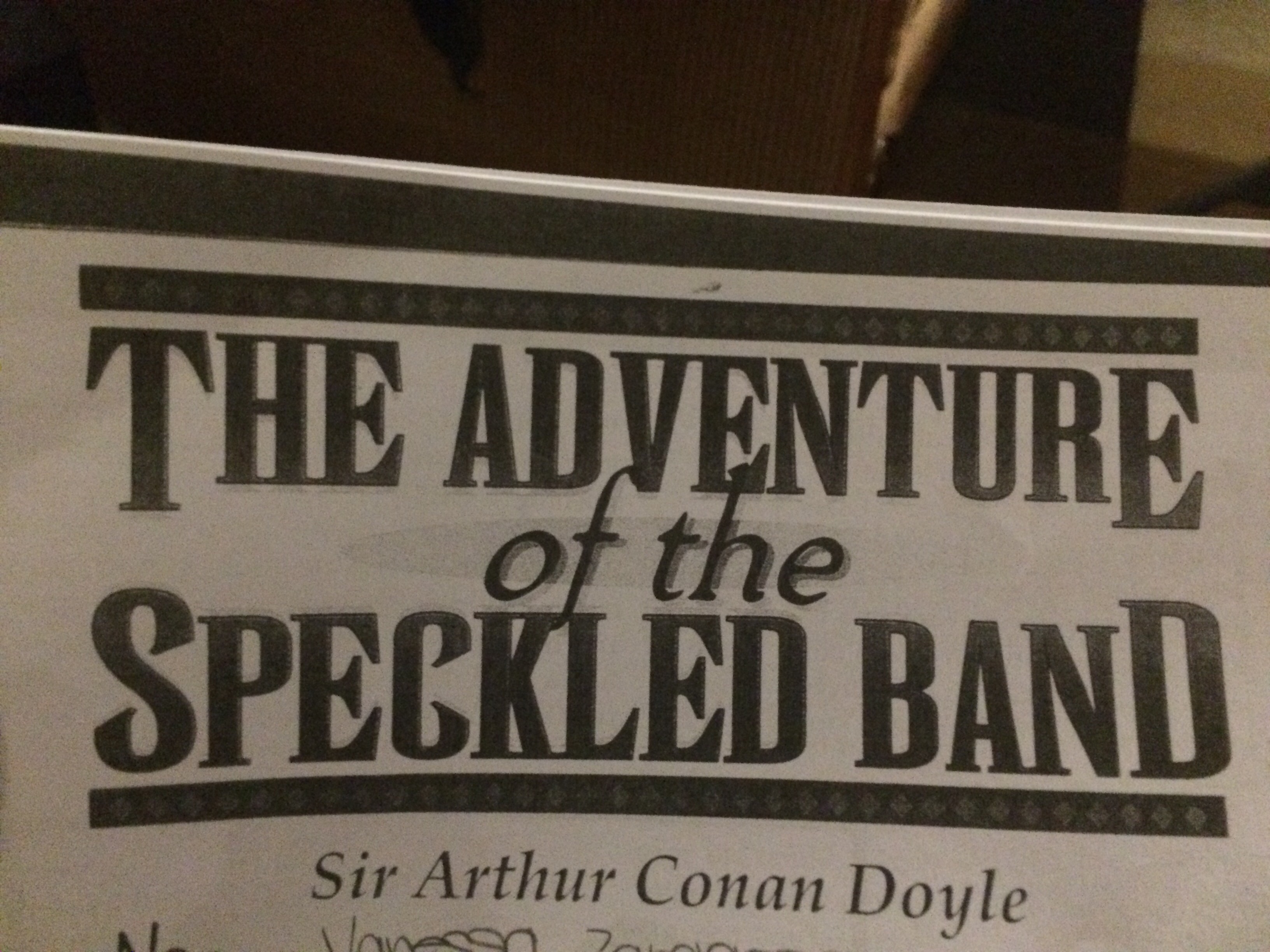 arthur conan doyle the adventure of the speckled band