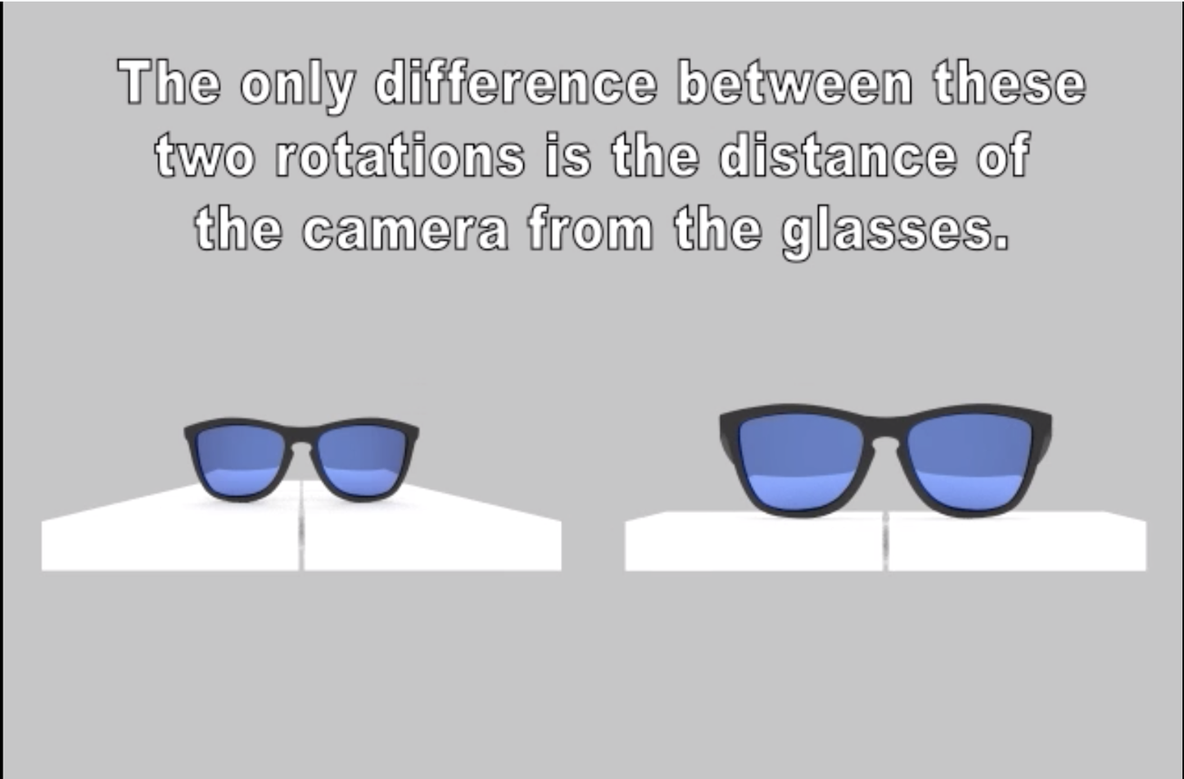 Minimizing Perspective Distortion Photography Inputs for Glasses Production Implementation